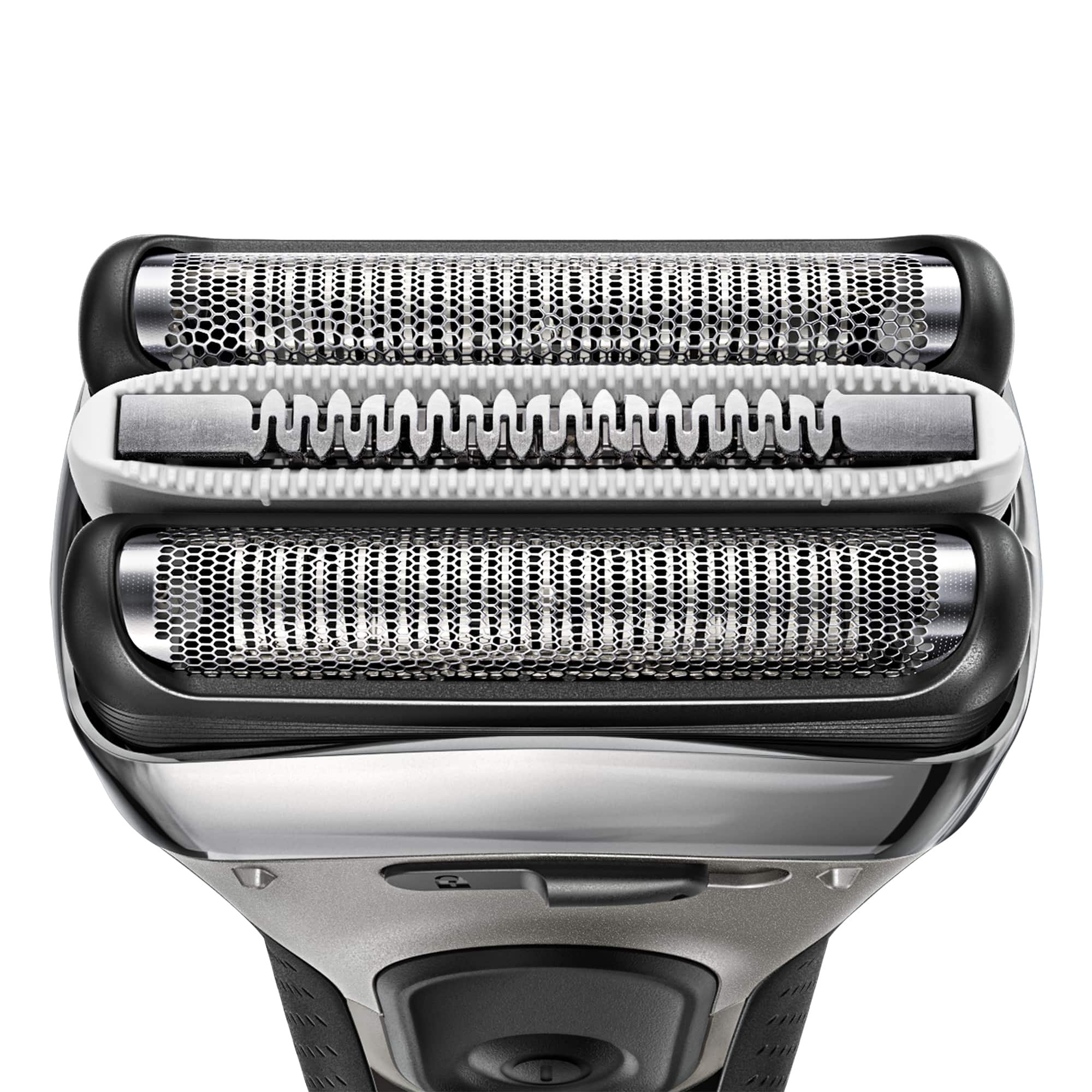 Braun Series 3 ProSkin 3080s Electric Shaver, Black/Blue, Rechargeable And Cordless Wet And Dry