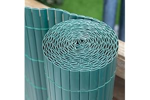 Papillon Artificial Green Bamboo Cane Plastic Garden Fence Screening Roll Privacy Border 4m x 1m (13ft 1in x 3ft 3in)