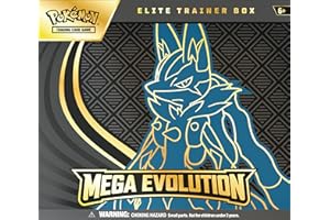 Pokémon TCG: Mega Evolution Elite Trainer Box – Lucario (1 Full-Art Promo Card, 9 Booster Packs & Premium Accessories)