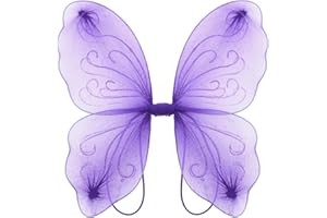 Topkids Accessories Angel Wings Fairy Butterfly Pixie Tinkerbell Fancy Dress Outfit Girls Dressing Up Costume Baby Toddler Kids Childs Small Tiny Mini Toy Fairywings Set Glitter