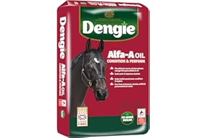Dengie Alfa A Oil 20kg Horse Feed - Alfalfa & Oil Conditioning Horse Food - Promotes Gastric Health - Chaff Suitable for Horses Prone to EGUS - Low Starch