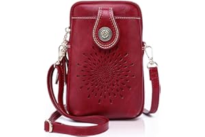APHISON Designer Phone Bags for Women Crossbody, Sunflower Tassel Vegan Leather Crossbody Mobile Phone Bag, Small Crossbody Bags for Women Phone Purse Up to 6.7 inches with Adjustable Long Strap