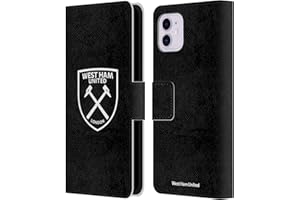 Head Case Designs Officially Licensed West Ham United FC White Logo Crest Leather Book Wallet Case Cover Compatible With Apple iPhone 11