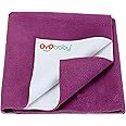 OYO BABY Waterproof Quick Dry Sheet for Baby| Bed Pad | Baby Bed Protector Sheet for Toddler Children (Medium (100cm x 70cm), Rani Pink), Polycotton
