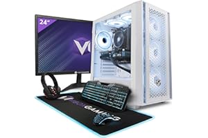 Vibox V-122 Gaming PC - 24" Monitor Bundle - AMD Ryzen 5 4500 Processor - Nvidia RTX 4060 Ti 8GB Graphics Card - 16GB RAM - 1TB SSD - Windows 11 - WiFi