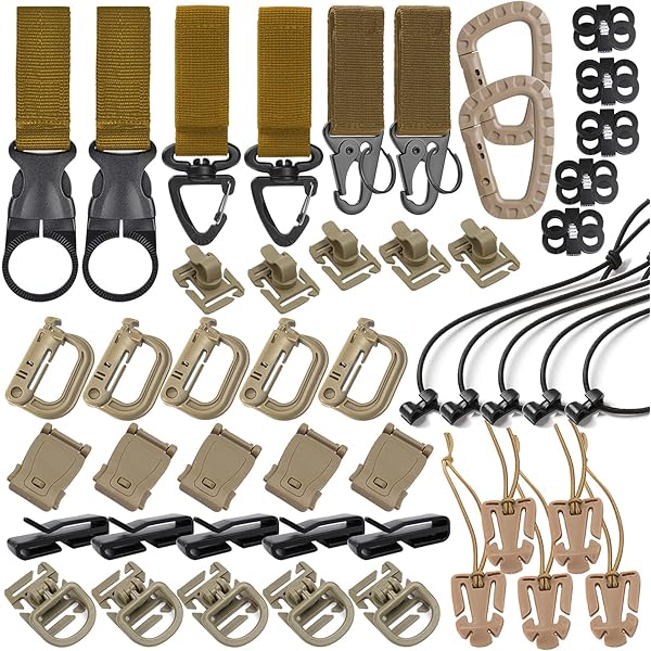 ZCZQC 10pcs MOLLE Clip Strap Management - Web Dominator For 1 Inch Webbing Tactical Bags