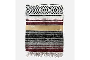 Kiuwxduy Mexican Manual Knitted Blanket Sofa Throw Meditation Yoga Mat Boho Outdoor Camping Picnic Blanket Festival Blanket (Red)