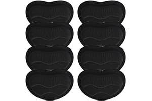 TSATHOGGUA 4 Pares de Protectores de Talón para Zapatos, Almohadillas y Cubretalón - Mejorar la Comodidad (Negro, Universal)