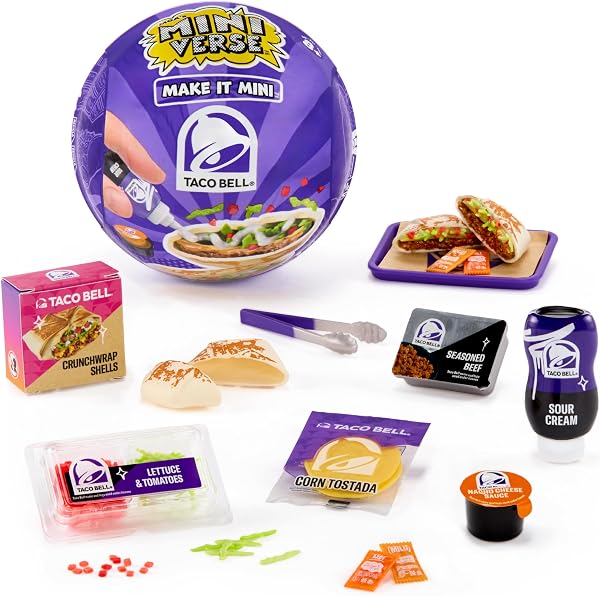 MGA's Miniverse Make It Mini Taco Bell Series 1, Mini Collectibles - Blind Pack, DIY, Resin, Replica Food, Not Edible, Collectors, 8+ - 1