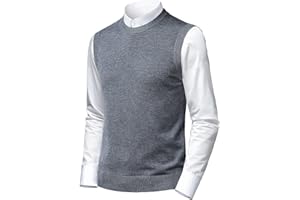 Herothorn Hombre Sin Mangas con Cuello En Casual de Punto Pullover Jerséis Jersey Suéter Chaleco suéter Caballero Suéter Lana Cardigans Tank Tops Mangas Rebecas Chaqueta SuéTer para
