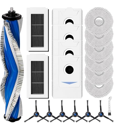 Kit Pièces De Rechange Pour Ecovacs Deebot X11 OmniCyclone – 1 Brosse Principale, 2 Brosses Rotatives, 4 Filtres HEPA, 4 Brosses Latérales | Entretien Robot Aspirateur