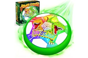 KIDLUNA Dinosaur Hover Football with LED Lights,Football Gifts for Boys Toys Age 3-12 Year Old Boy Gifts Dinosaur Toys for 3-9 Year Old Boys Birthday Christmas Xmas Gifts Games for 3-9+ Year Old Boy Kids Toy