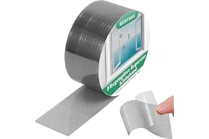 REDTRON Window Screen Repair Tape (48mm×10m, Black), Fiberglass Repair Kit for Window and Door Screens, Anti-Mosquito Mesh Screen Repair Tape with Strong Adhesive