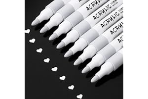 RiyaNed Rotulador permanente blanco,8 unidades rotulador neumaticos blanco,Impermeable y de secado rápido, ancho de trazo 2,0 mm, adecuado para piedra, madera, vidrio, cerámica, lona, ​​neumáticos.