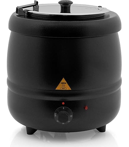 Buffalo Chaudron à Soupe, 10 Litres, Aspect Cuivre, 35 °C à 95 °C