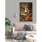 BORDO SANAT 50x75cm Fantastik Dekoratif Duvar Kanvas Tablo
