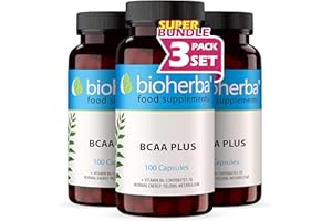 BCAA – 300 Gélules | Avec vitamine B6 – Acides aminés essentiels – par BIOHERBA