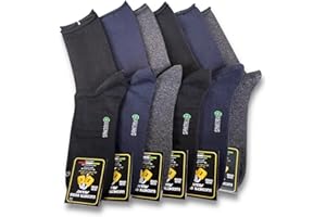 Lucchetti Socks Milano 6 PAIA calze da uomo SANITARIE caldo cotone invernali senza elastico taglio laser rimagliate Made in Italy
