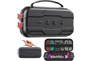 HASACOOL Carry Case for Nintendo Switch 2 Console(2025),Portable Travel Case,Protective Hard Shell Case with Storage for Console, Joy Cons, 10 Game Cards, Switch 2 Storage Bag Accessories