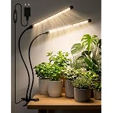Bamworld Grow Light Plants Height Adjustable Grow Light Timer Light Grow Light Indoor Plants Flexible Clamp Grow Lights for S