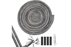 1 st. ugnstätningssnöre, tätningssnöre, kamindörr, ugnstätning, tätningstejp för öppen spis, ugnstätning, brandsäker för öppen spis, 8 mm x 3 m, tätningstejp för kamin för kamin