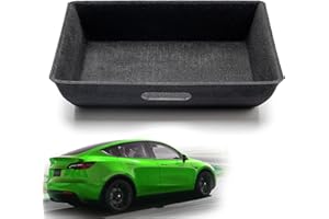 Shop4EV Organizer do siedzenia, pudełko pod przednim siedzeniem, schowek, ukryte pudełko, schowek do przechowywania, pokryty materiałem, kompatybilny z Tesla Model Y