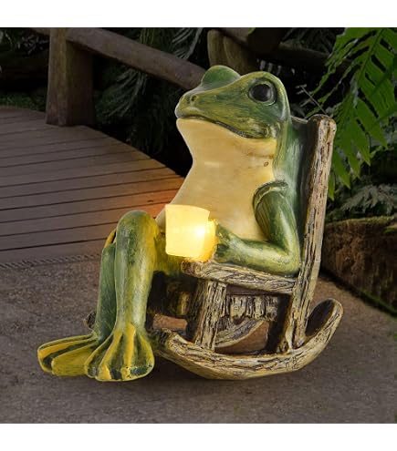 Garden Mile Frosch-Gartenornament Aus Metall – 17x10x4 Cm, Wetterfest Für Blumentopf & Garten