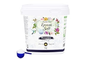 Nortembio Epsom Salt 3 Kg. Source of Magnesium. Epsom Bath Salts - Pharmaceutical Grade. Epsom Salts for Bath Bombs, Bathing and Muscle Relaxation. E-Book Included.