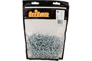 Triton 560821 Viti a Foro Tascabile in Zinco, Argento, 8 x 1-1/2-Inch, Set di 500 Pezzi