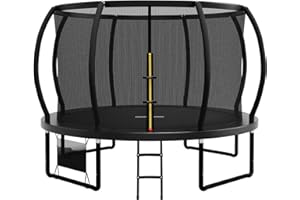 Flamaker Garden Trampoline for Children, 7.5ft/10ft/12ft/14ft Trampoline Outdoor Safety net and Padded Poles for Children Indoor Outdoor Fitness,Maximum up to 150 kg