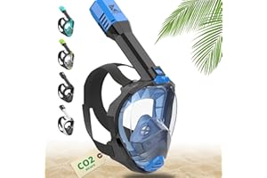 Khroom Maschera da snorkeling per adulti Seaview Pro | La nostra MIGLIORE maschera subacquea | Maschera a pieno facciale, sicura da CO2 per lo snorkeling | Mascherina integrale, dai 10 annii