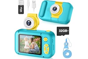 ARNSSIEN Kids Camera Toy for 3 4 5 6 7 8 9 10 11 12 year old Girls/Boys,Kids Digital Camera for Toddler with 180°Flip Lens&2.4in IPS Screen,Birthday Festival Present Toy for Girls/Boys,32 GB Card,X101