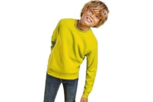 24 JOYAS Sudadera Colores para niños con diseño clásico, Cuello, puños y Cinturilla de Punto de canalé – Sudadera Cómoda, cálida, Lisa y Elegante