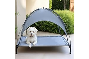 ITALIAN BED LINEN Sogni e Capricci Podwyższone łóżko dla zwierząt domowych"Sunny", szare, 105 x 85 x 85 x 85 cm