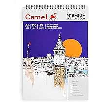 スケッチカード　ガモーラ Camel Premium A5 Sketch Book 270 GSM, 15 Sheets : Amazon.in: Home