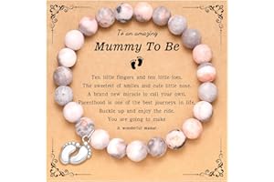 CHARFIA New Mum Gifts, Mum To Be Gifts Pregnancy Gifts for Mum Expecting, Mum Wish Bracelet From Daughter Son Mummy To Be Gifts for New Mums Baby Shower Gifts Baby Announcement First Time Mum Gift Present