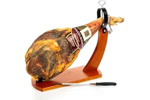 LalolaGourmet – Lote de Paleta Serrana Bodega + Jamonero Gondola + Cuchillo Jamonero - Paletilla de Jamon Serrano - Pata Dela