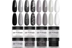 MAGYCAT Kit de poudre de trempage pour ongles, 4 couleurs, doux nude, rose neutre