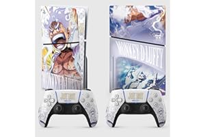 FFRAME Sticker PS 5 Slim Gear 5, Autocollant PS 5 Manga, Console et Manette, Edition Slim Disque, Skin Gear 5 PS 5 (2 Manettes)