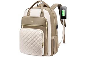 LOVEVOOK Plecak na laptopa damski 15,6/17 cala, plecak damski, plecak torba do szkoły na uczelnię do pracy na uniwersytet, wodoodporna torba na dojazdy do pracy z portem ładowania USB, plecaki damskie