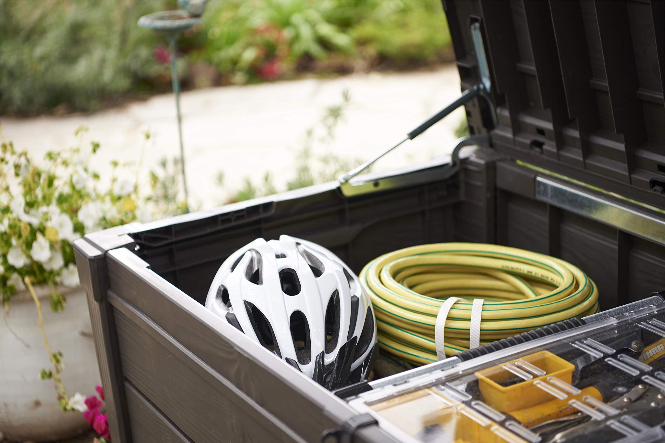 Keter Brightwood Outdoor Plastic Storage Box Garden Furniture, 145 x 69