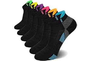 YSense Snug Calzini Corti Donna 6 Paia, Donne a Piedi Calzini Di Cotone Antiscivolo Traspirante Ammortizzati, Escursionismo All'aperto Anti Blister Calzini Di Sostegno Sportivo per Le Donne EU 35-40