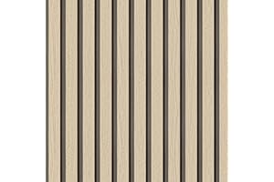 ARTHOME WALL DECOR Arthome Bois lattes Papier Peint Auto Adhésif Amovible Autocollant Film Papier 44cmx10m Vinyle Décoratif Papier Grain rayé Naturel Caillebotis Bois pour Meubles Facile Nettoyer(Chêne)