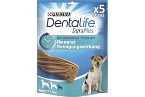 PURINA Dentalife DuraPlus Zahnpflege-Snacks mit Tiefenreinigungswirkung, Huhn, kleine Hunde, 5er Pack (5 x 170 g)