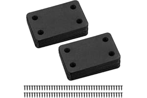 JTTXIU 20 Pezzi Piastra Staffa Angolare Piatta in Acciaio Inox, Piastra di Giunzione Piatta, Piatta Staffa Fissaggio, 38x60 mm Connettore di Riparazione per Sedie Tavoli da Pranzo Letti (Nero)