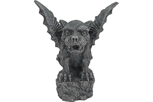 Design Toscano Florentine Gargoyle Gothic Decor Statue, Large 30 cm, Polyresin, Greystone