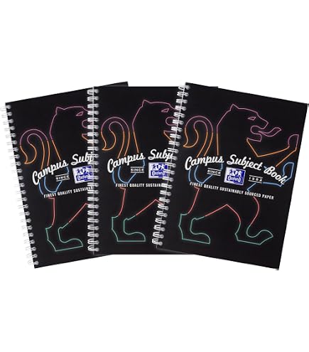 Oxford Europeanbook - Lot De 3 Cahiers A4 à Spirale | Micro-Perforés | Couverture Rigide | Couleurs Pastel