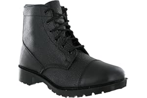 GRAFTERS CADET 6 EYE TOE CAP BOOTS ATC CCF , Black, 4 UK