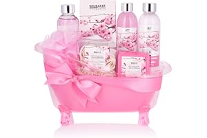 ‎BRUBAKER BRUBAKER Cosmetics Bath and Shower Set Cherry Blossom - 8-Częściowy Zestaw Upominkowy w Ozdobnej Wannie