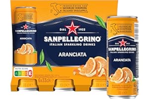 S.PELLEGRINO San Pellegrino - Boisson gazeuse aromatisée à l'orange - 100% ingrédients naturels - Produit italien - 6 boîtes de 330 ml